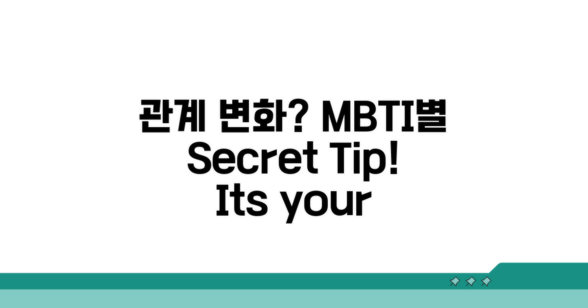 관계 변화, MBTI별 대처법