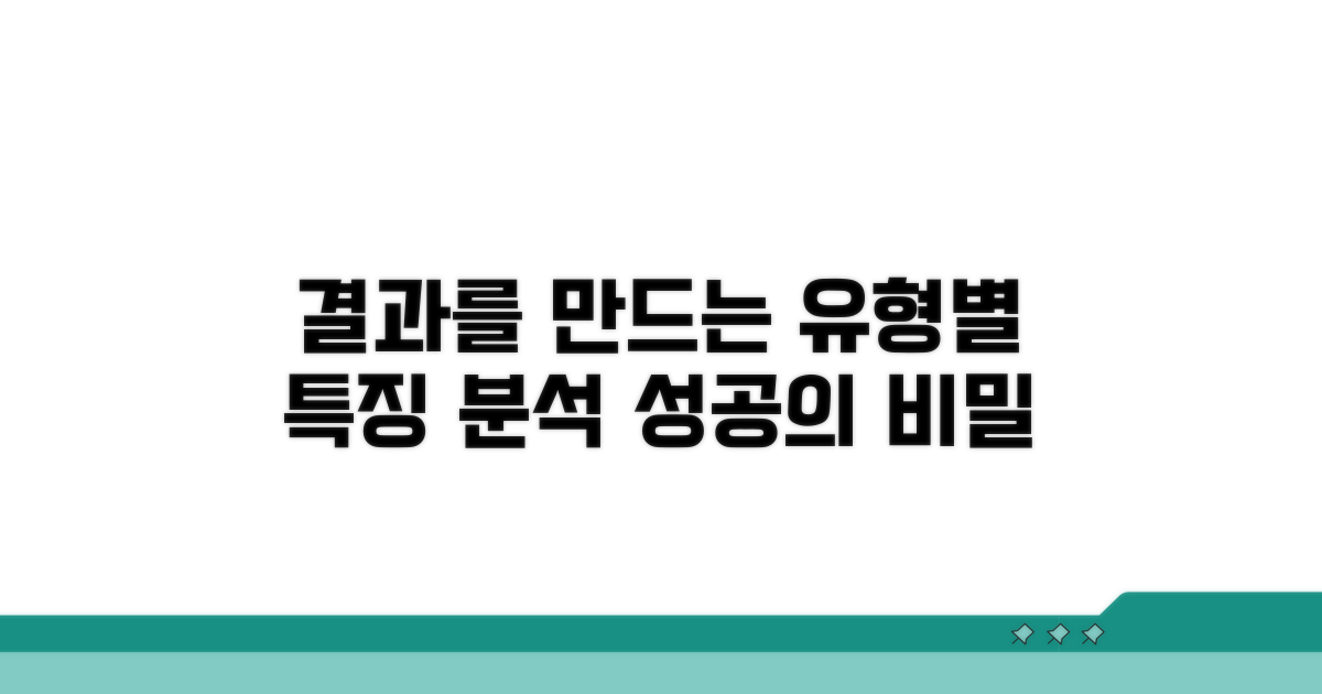 결과를 만드는 유형별 특징 분석