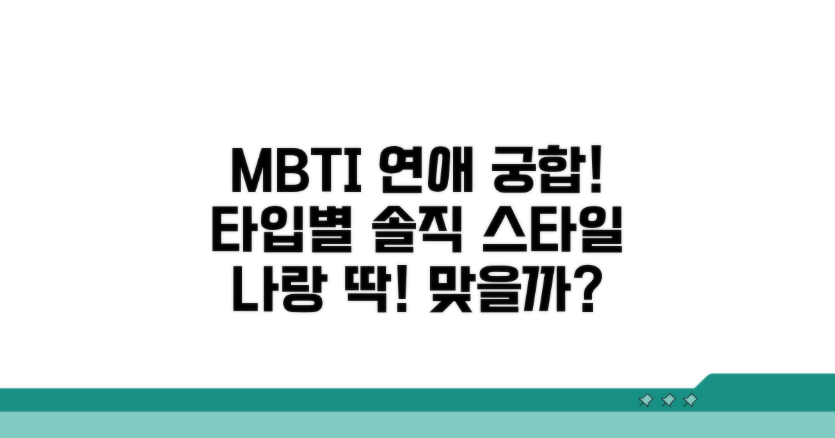 MBTI 유형별 연애 스타일 차이