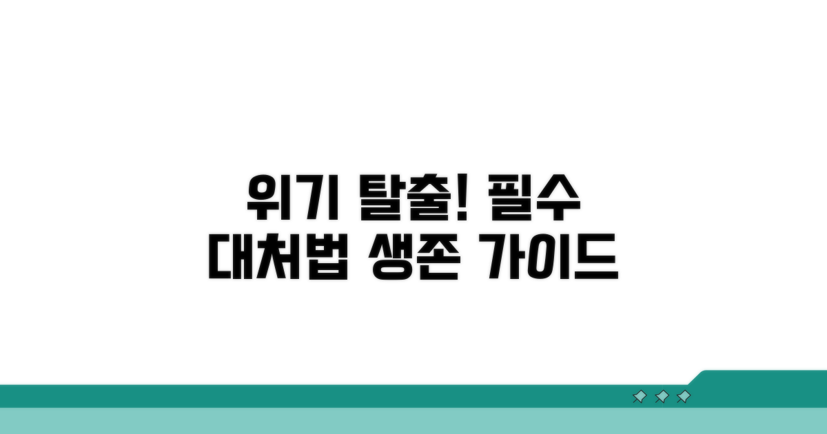 실전! 위기 상황 대처법 가이드