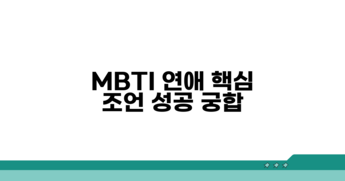 MBTI별 연애 조언 핵심 포인트