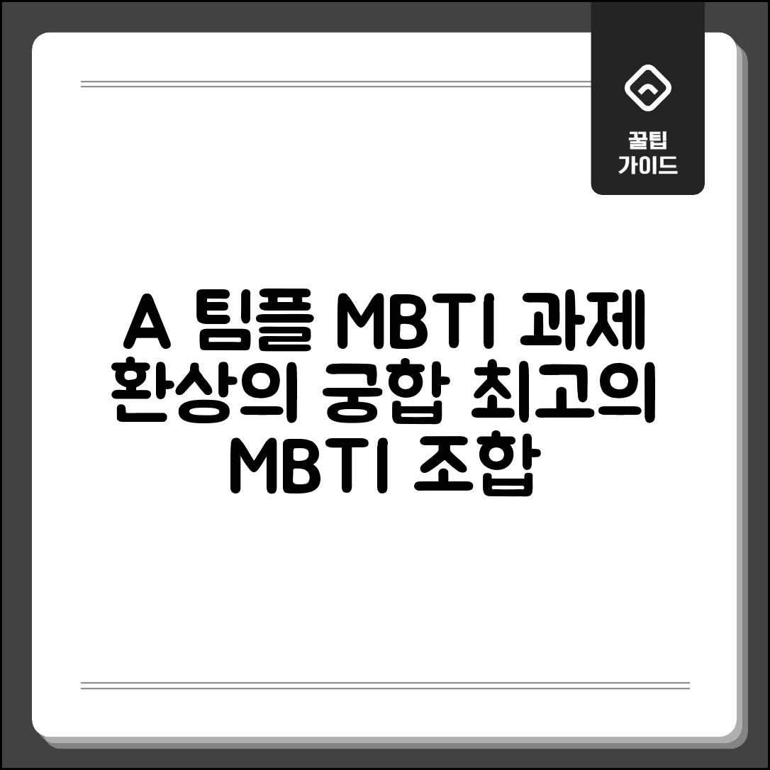 팀프로젝트 궁합 최고 MBTI | 과제할 때 함께하면 A+ 받는 조합