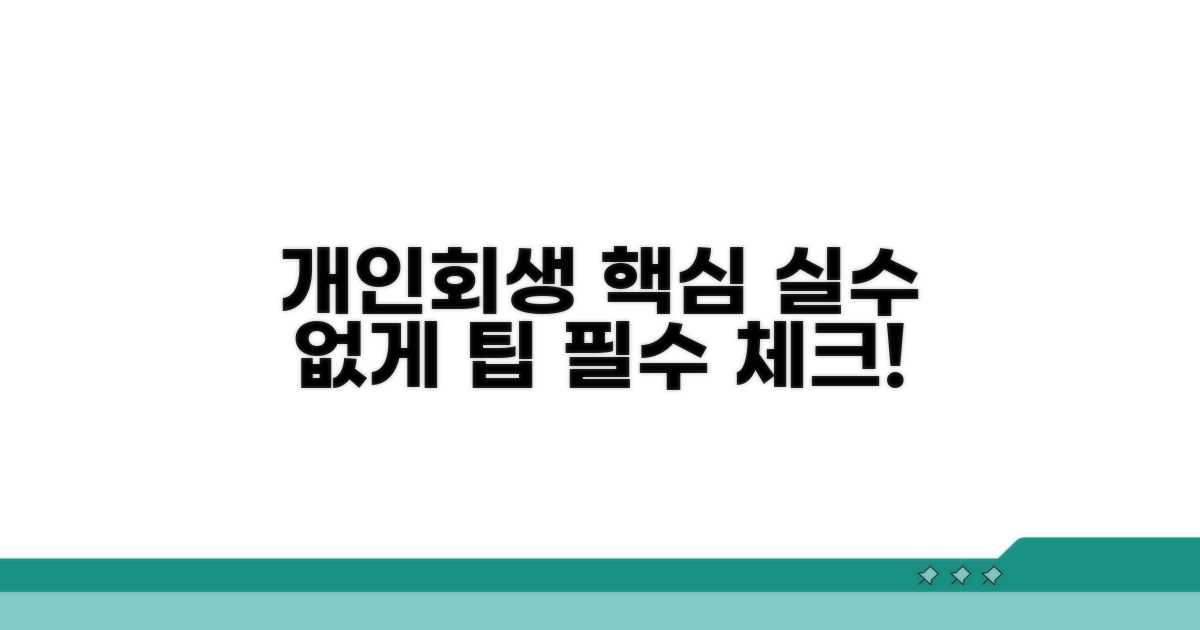 개인회생 신청 시 주의사항