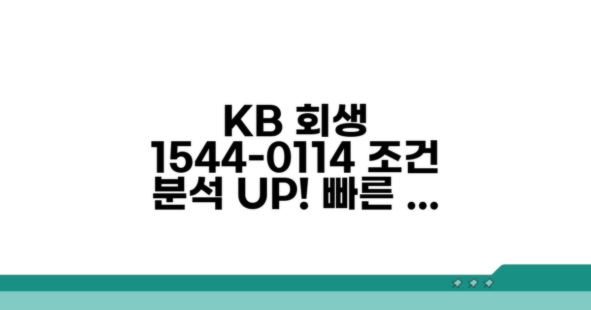 KB 개인회생 1544-0114 조건 분석