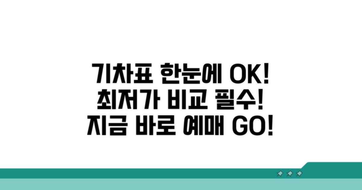 기차표 예매, 한눈에 비교하고 결정