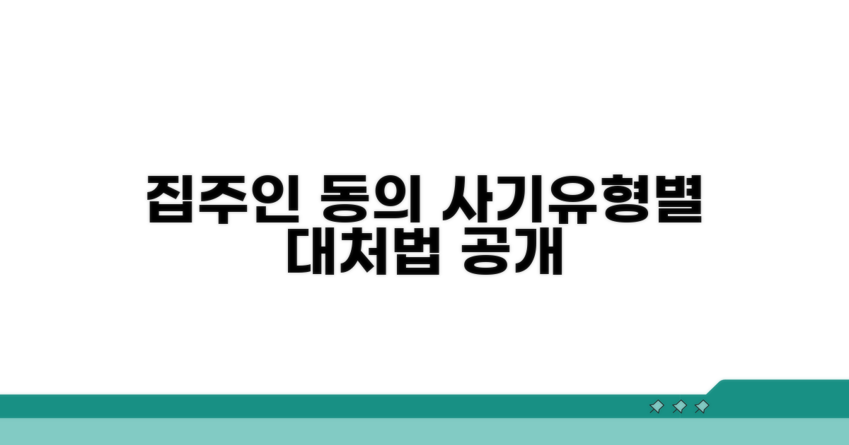 집주인 동의, 사기 유형별 대처법