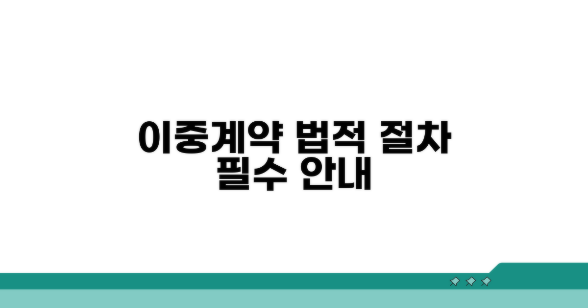이중계약 발생 시 법적 절차 안내