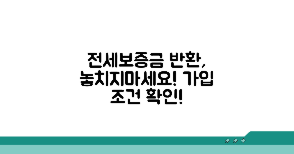 전세보증금 반환보증 가입 조건