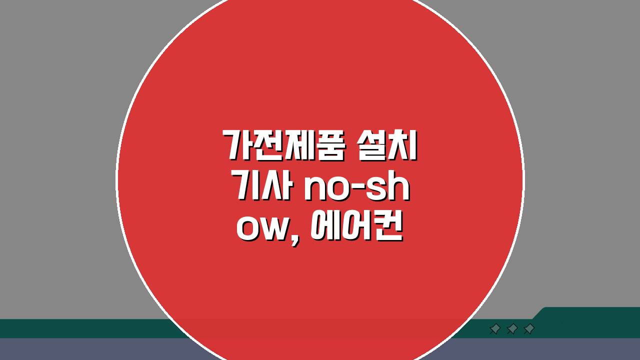 가전제품 설치 기사 no-show, 에어컨 설치기사 예약시간 안옴 해결법 5가지